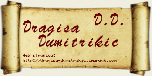 Dragiša Dumitrikić vizit kartica